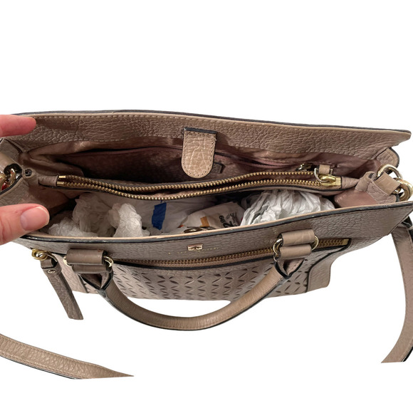 KATE SPADE ROMY PERRI LANE LEATHER TOTE BEIGE - Picture 8 of 9